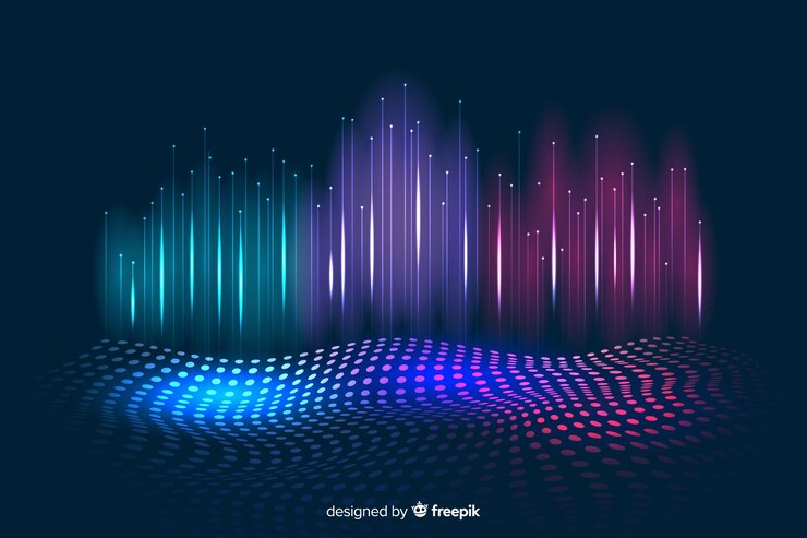 Free Vector technological falling particles dark background