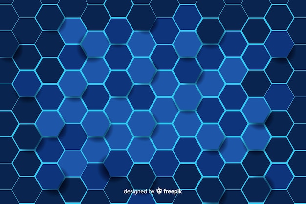 Technological honeycomb pattern background