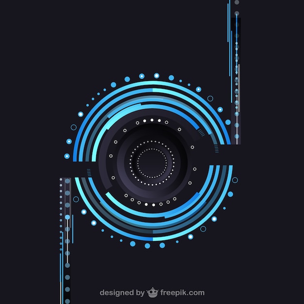 Free vector technological lens