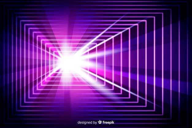 Technological light tunnel futuristic background