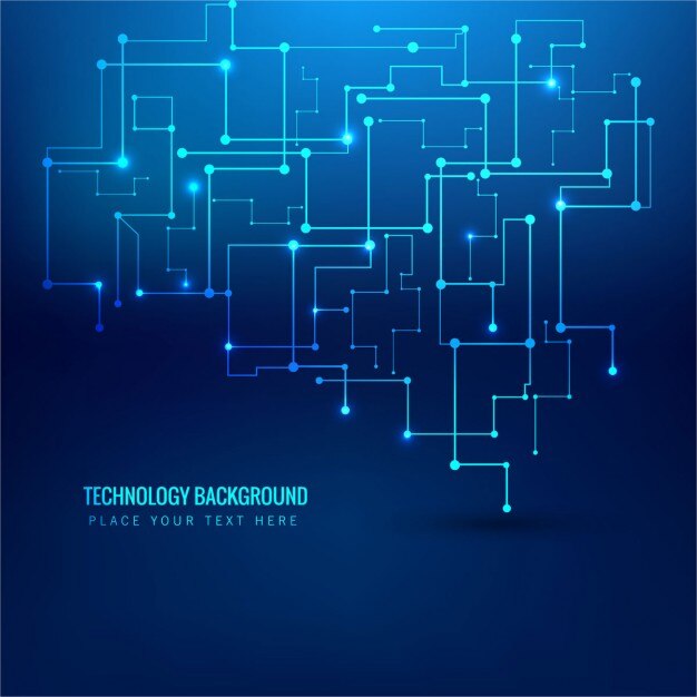 Free Vector technological lines on a blue background