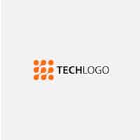 Бесплатное векторное изображение Технологический дизайн логотипа