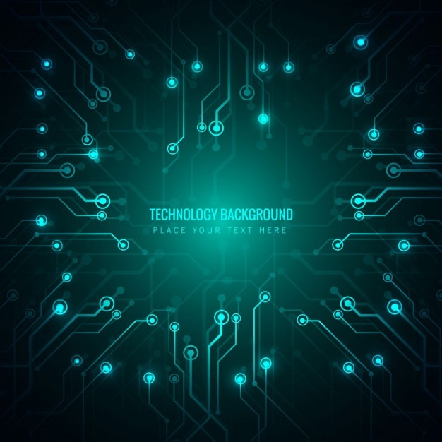 Free vector technological luminous background