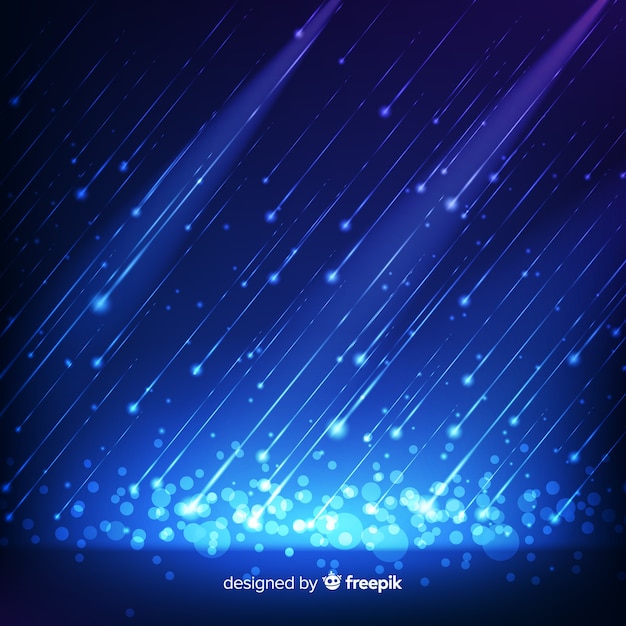 Technological shiny falling particles background