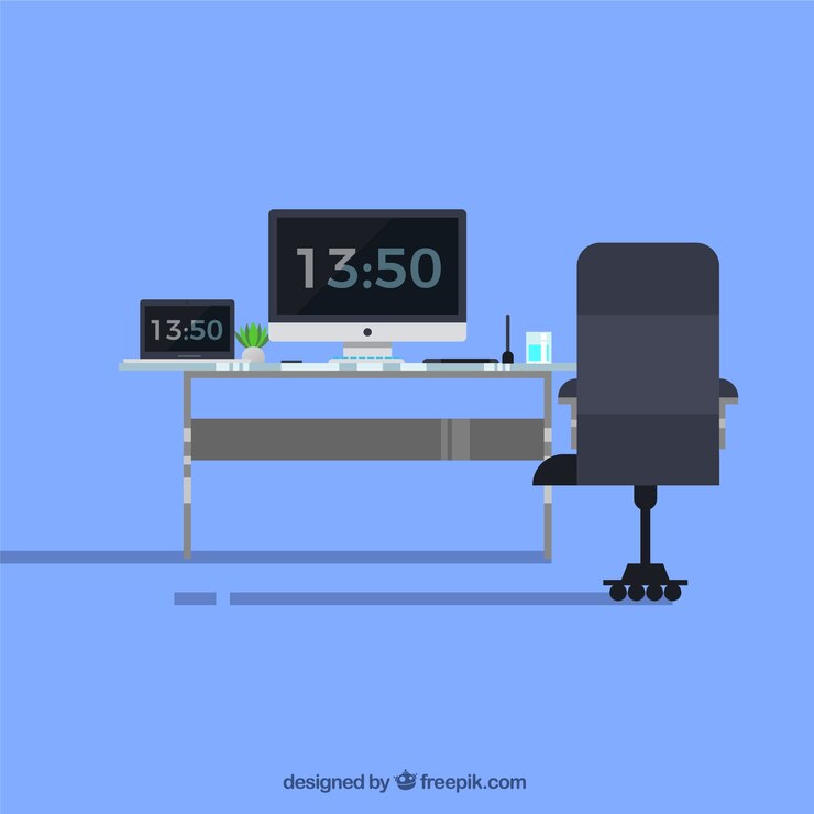 Free Vector technological workspace background
