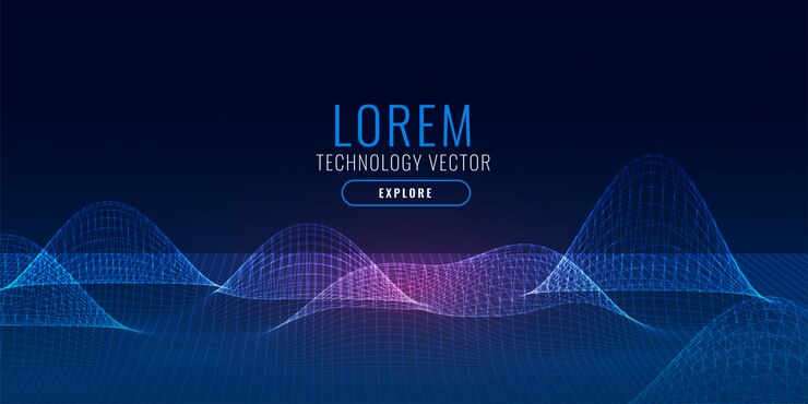 Free Vector technology 3d mesh digital background