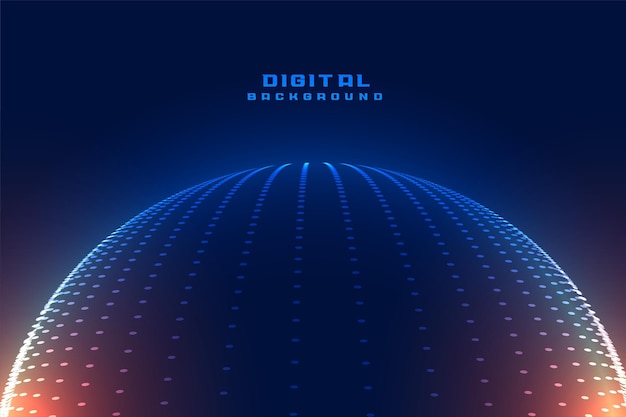 technology 3d sphere with particle dots
