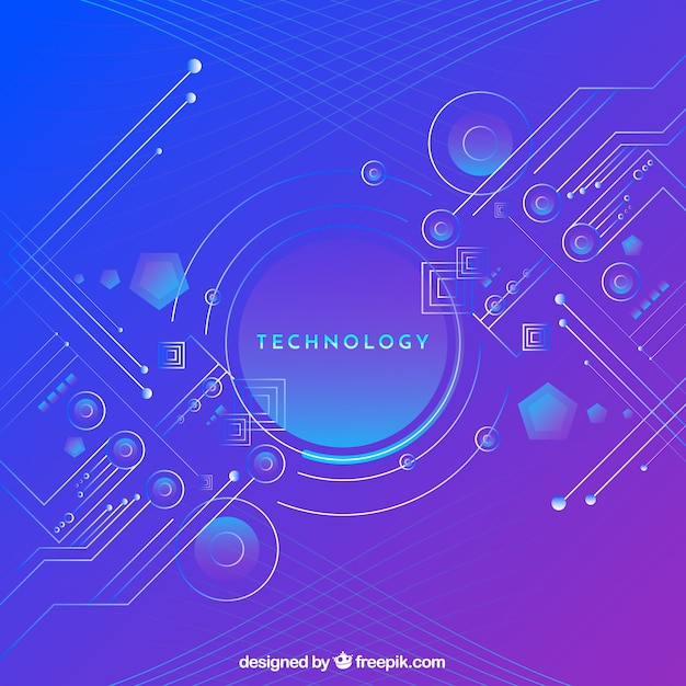 Technology background in abstract style