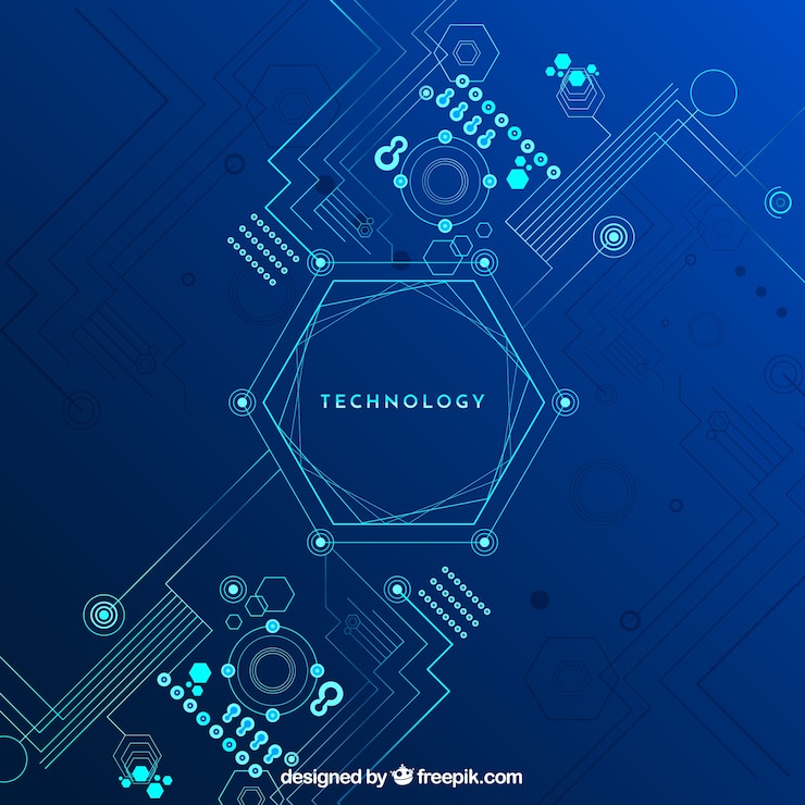 Free Vector technology background in abstract style