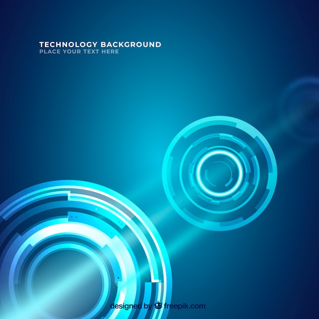 Technology background in blue color