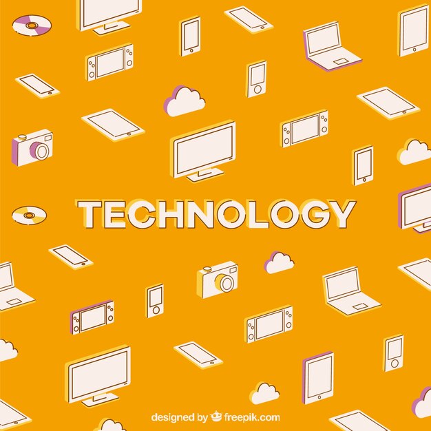 Technology background in flat style