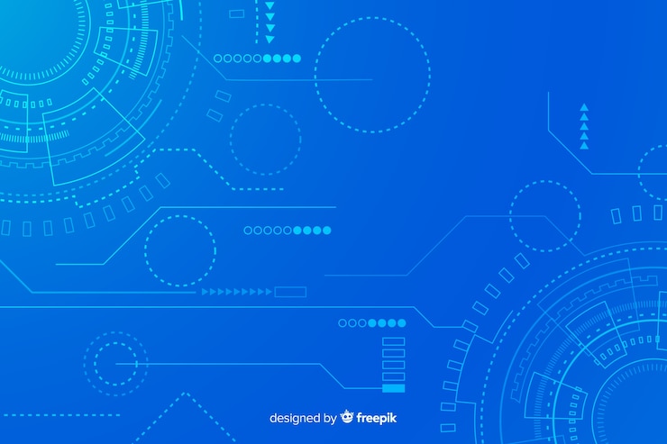 Free Vector technology background with abstract hud