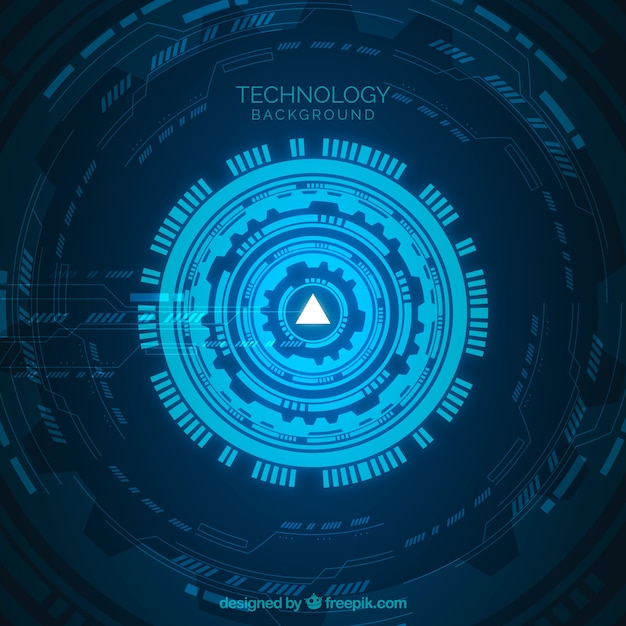 Technology background with blue color