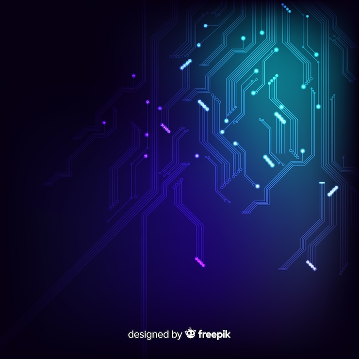 Free Vector technology background with circuit board