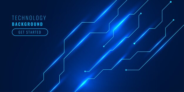 Technology background with circuit lines diagram design