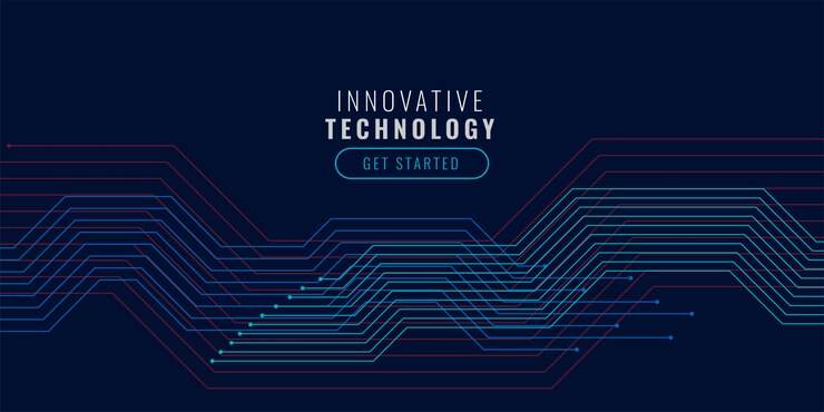 Free Vector technology background with circuit lines diagram 