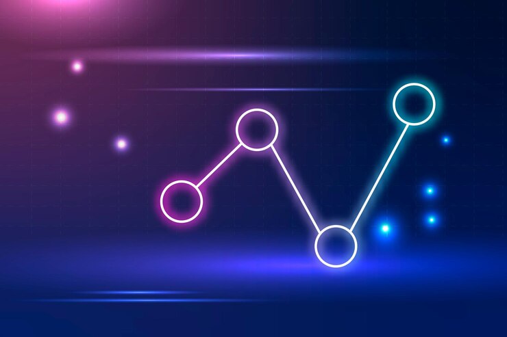 Free Vector technology background with connecting dots in blue tone