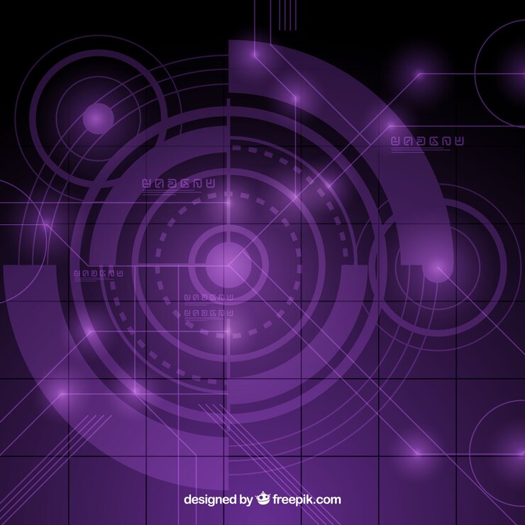 Free Vector technology background with dots ans lines