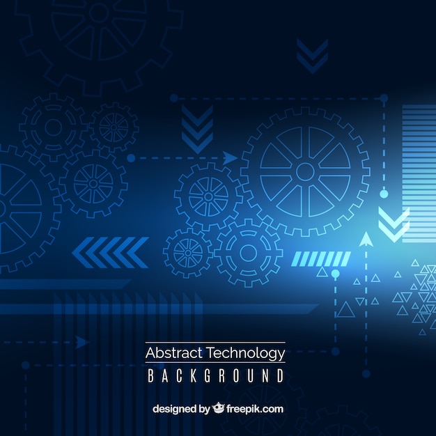 Technology background with dots ans lines