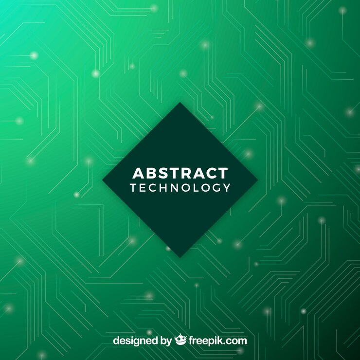 Free Vector technology background with dots ans lines