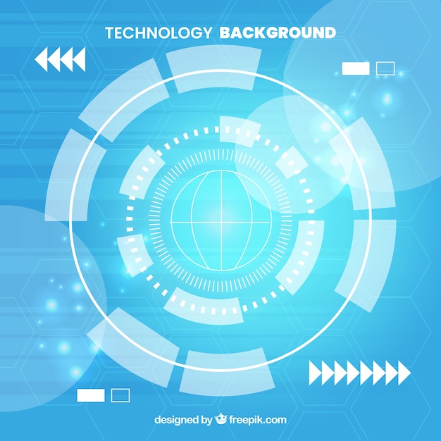 Free vector technology background with dots ans lines