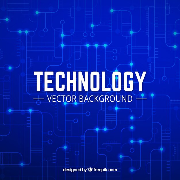 Technology background with dots and lines