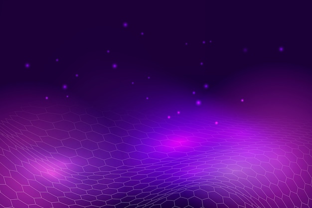 Free vector technology background with hexagonal net