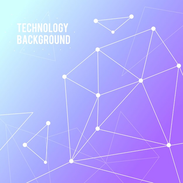 Technology background with lines and dots