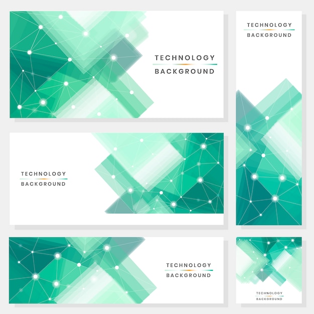 Free vector technology banners set