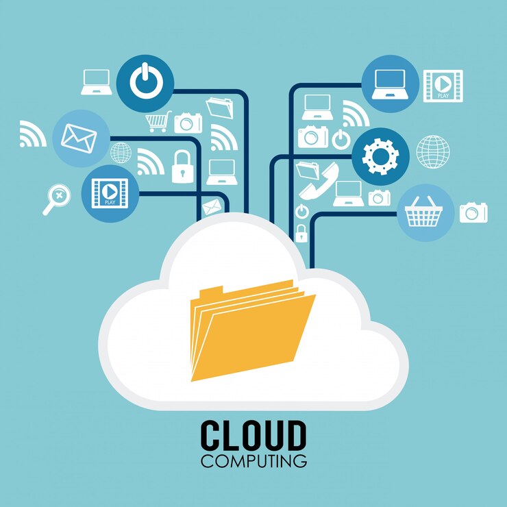 Free Vector technology over blue