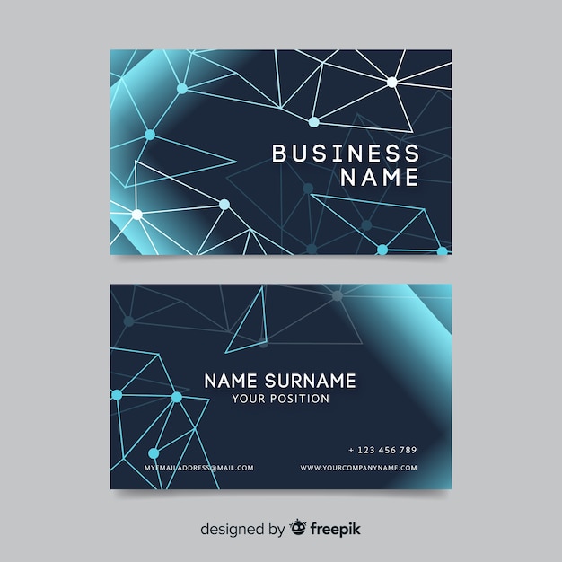 Free vector technology business card template