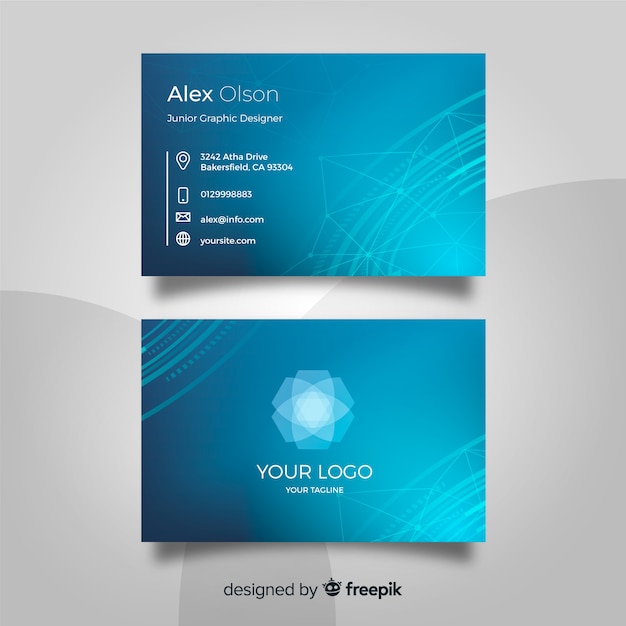 Free vector technology business card template