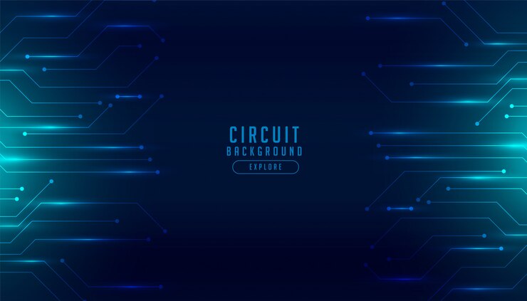 Free Vector technology circuit diagram digital futuristic background