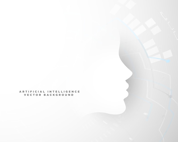 Free vector technology concept background with face shape