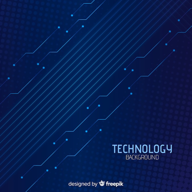 Бесплатное векторное изображение Технология концепции фон