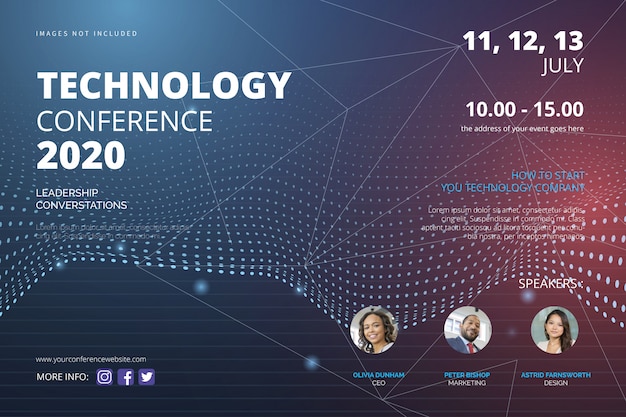 Technology conference flyer template