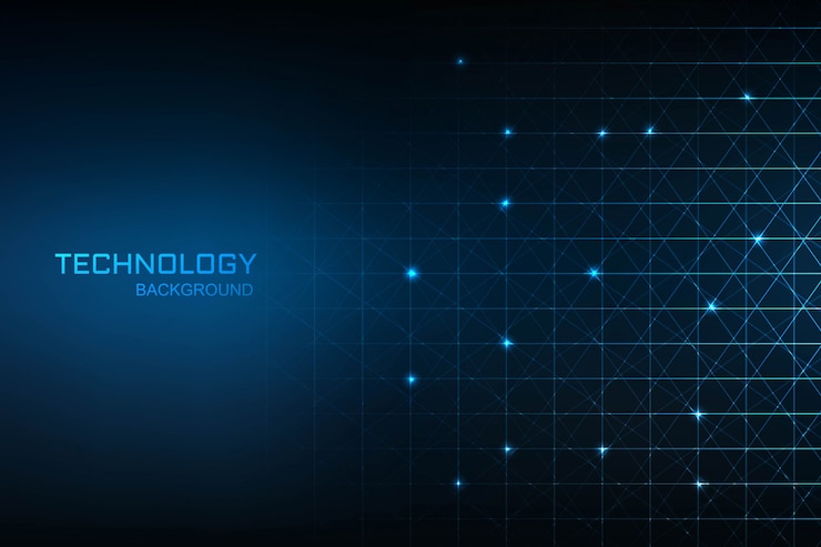 Free Vector technology digital concept blue background