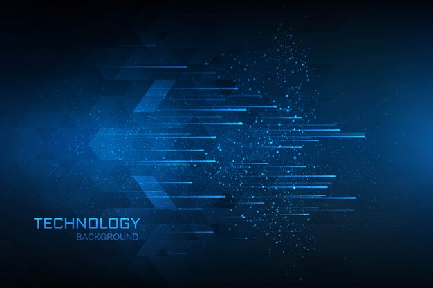 Technology digital concept blue background