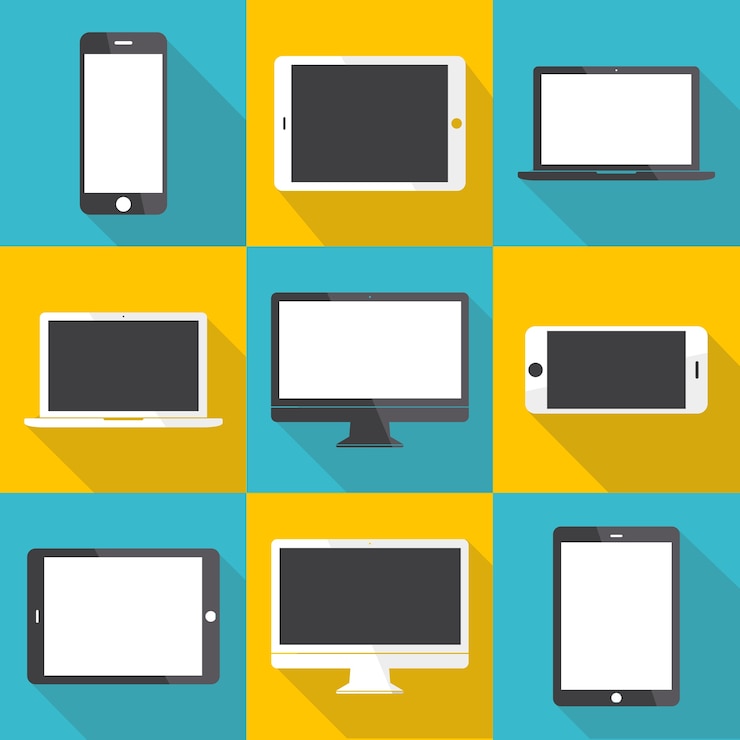 Free Vector technology digital device icon concept