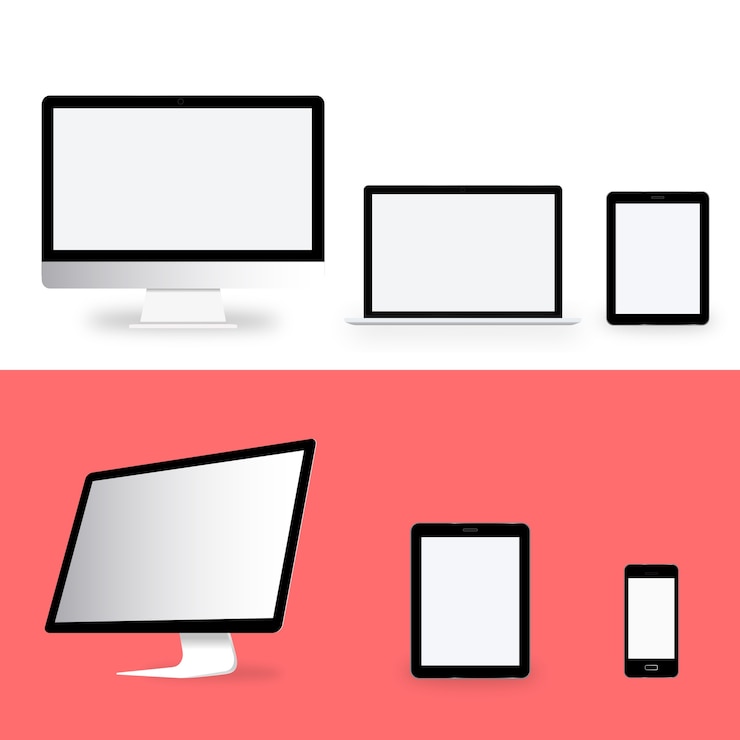 無料Vector テクノロジーデジタルデバイスのアイコンの概念
