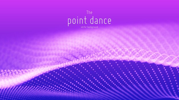 Technology digital splash or explosion of data points background. Point dance waveform. Cyber UI, HUD element.