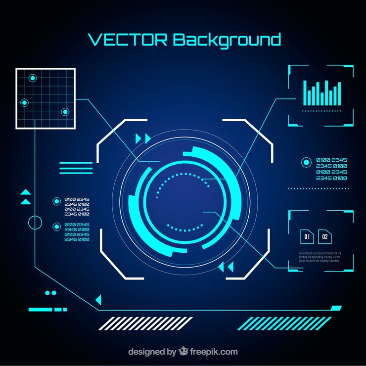 Free Vector technology elements background in flat style
