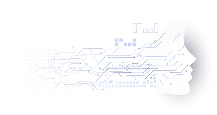 Free Vector technology face circuit diagram background