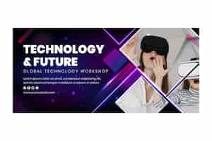 Free vector technology and future banner template