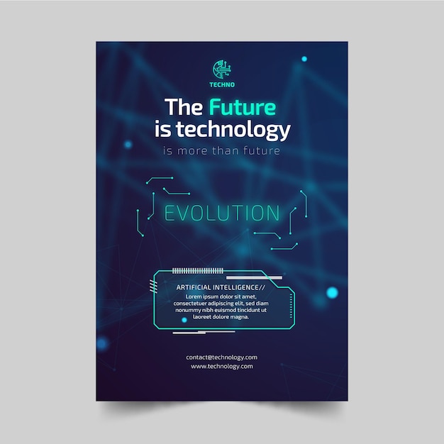 Free vector technology and future flyer template