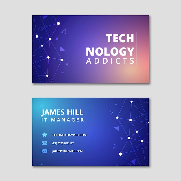 Free vector technology and future horizontal business card