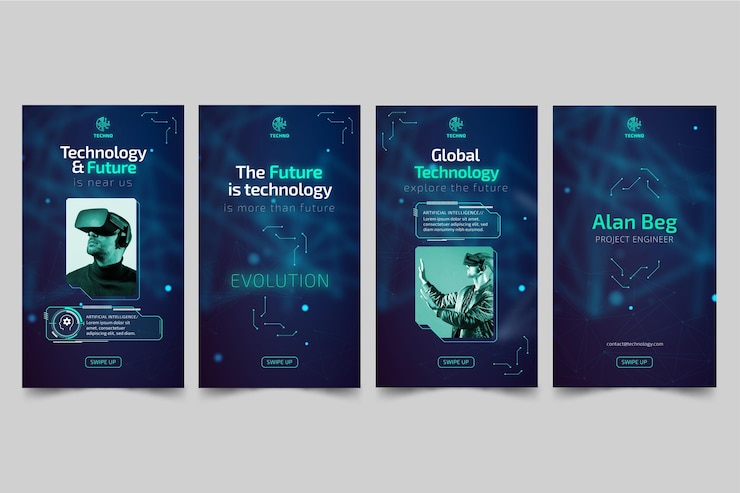 Free Vector technology and future instagram stories