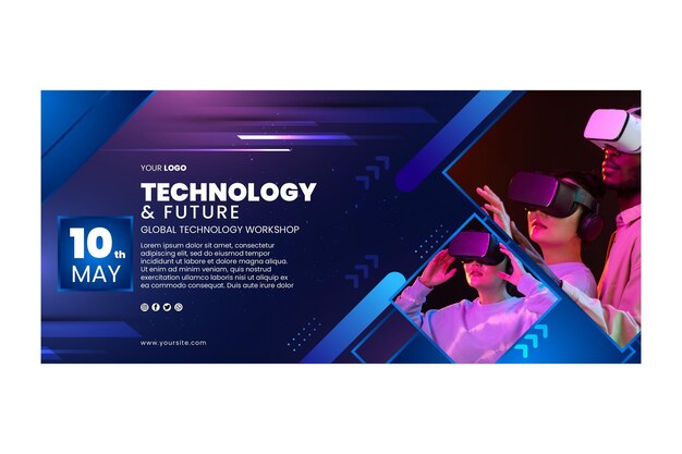 technology horizontal banner template