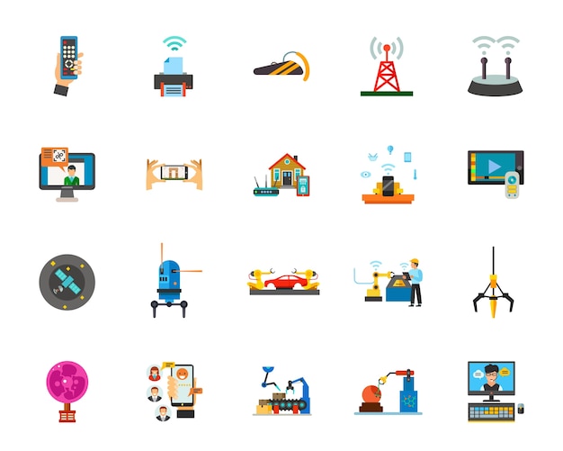 Technology icon set