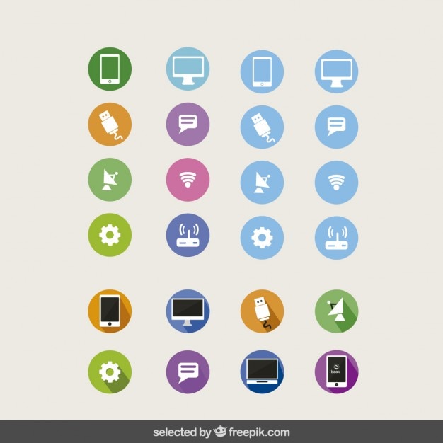 Free vector technology icons collection